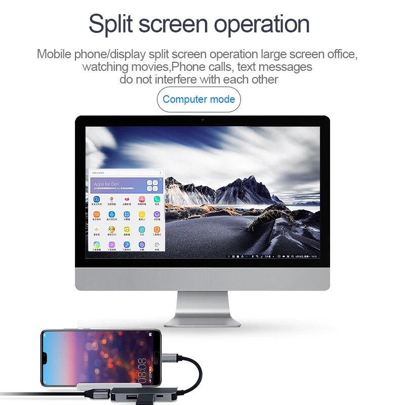 USB C концентратор Thunderbolt 3 телефонный адаптер кабель type к HDMI 0 PD для Samsung Note 8 9 Macbook