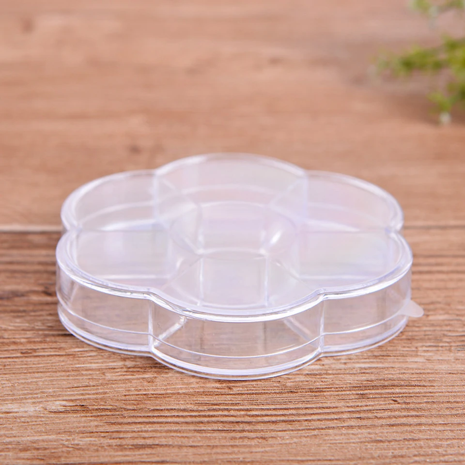 Plum Plastic Storage Box Case Craft Organizer Bead Storage Integrate Jewelry Case For Girls And Collector