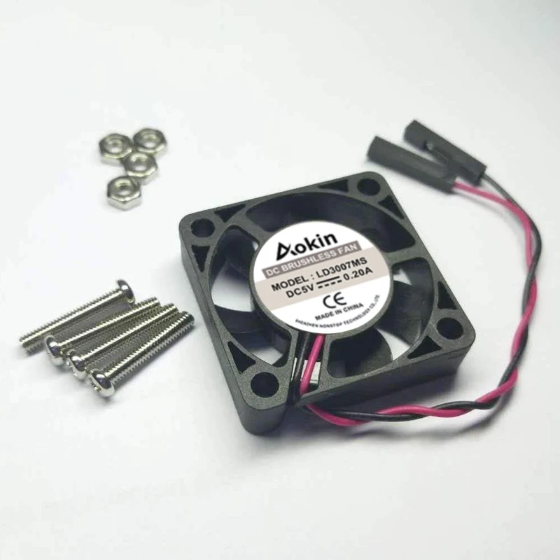 Охлаждающий вентилятор 5 в 3 0 2 а для Raspberry Pi Model B + / 2/ с винтами детали|Аксессуары