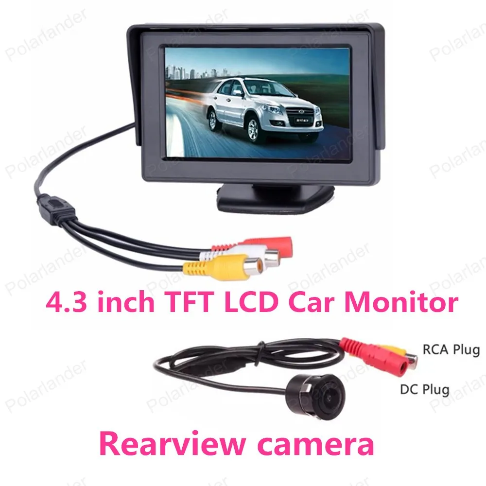 

Car Rear View Camera Reverse Backup+4.3 inch tft lcd Mirror Monitor