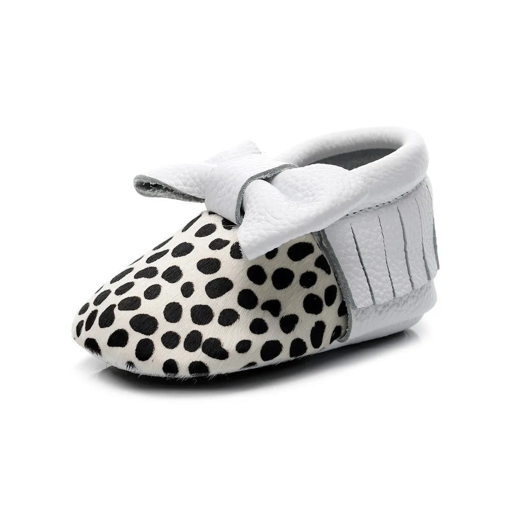 Леопардовые конские волосы бахрома для маленьких девочек обувь из натуральной