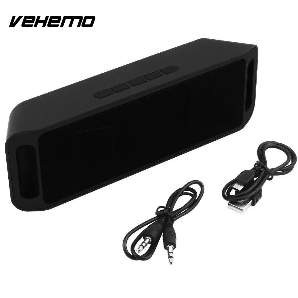 Vehemo SC208 Bluetooth 4,0 беспроводной динамик стерео сабвуфер динамик s TF USB fm-радио Встроенный микрофон двойной бас звуковая коробка