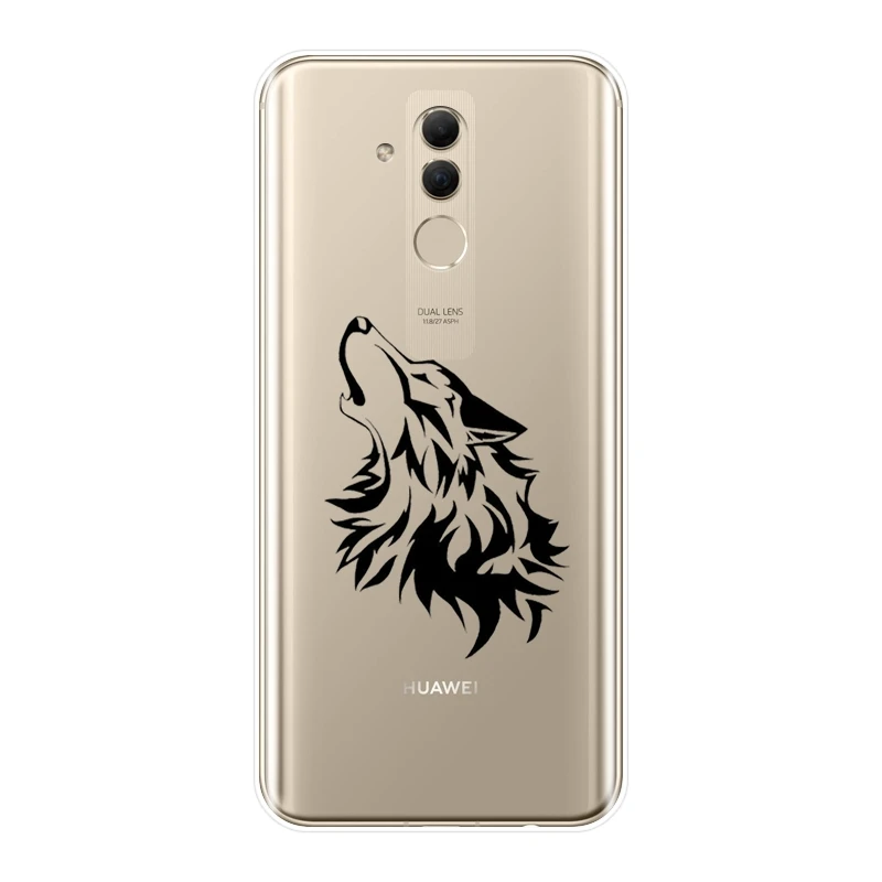 Силиконовый чехол для телефона Huawei Mate 20 10 9 Lite крутой волк животное мягкая мужская