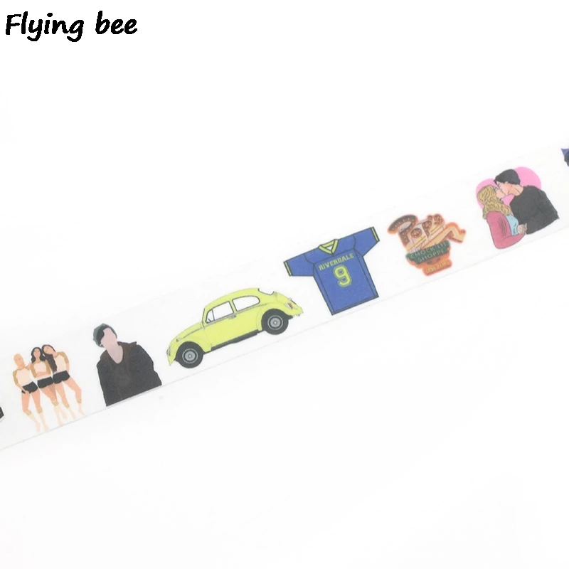 Flyingbee 15 мм X 5 м Бумага васи клейкая лента ривердейл креативная клейкая лента DIY Скрапбукинг наклейка этикетка маскирующая лента X0261