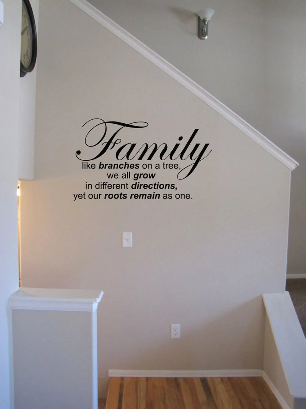 Виниловые наклейки на стену с надписью Family Lettering как ветки дереве настенные