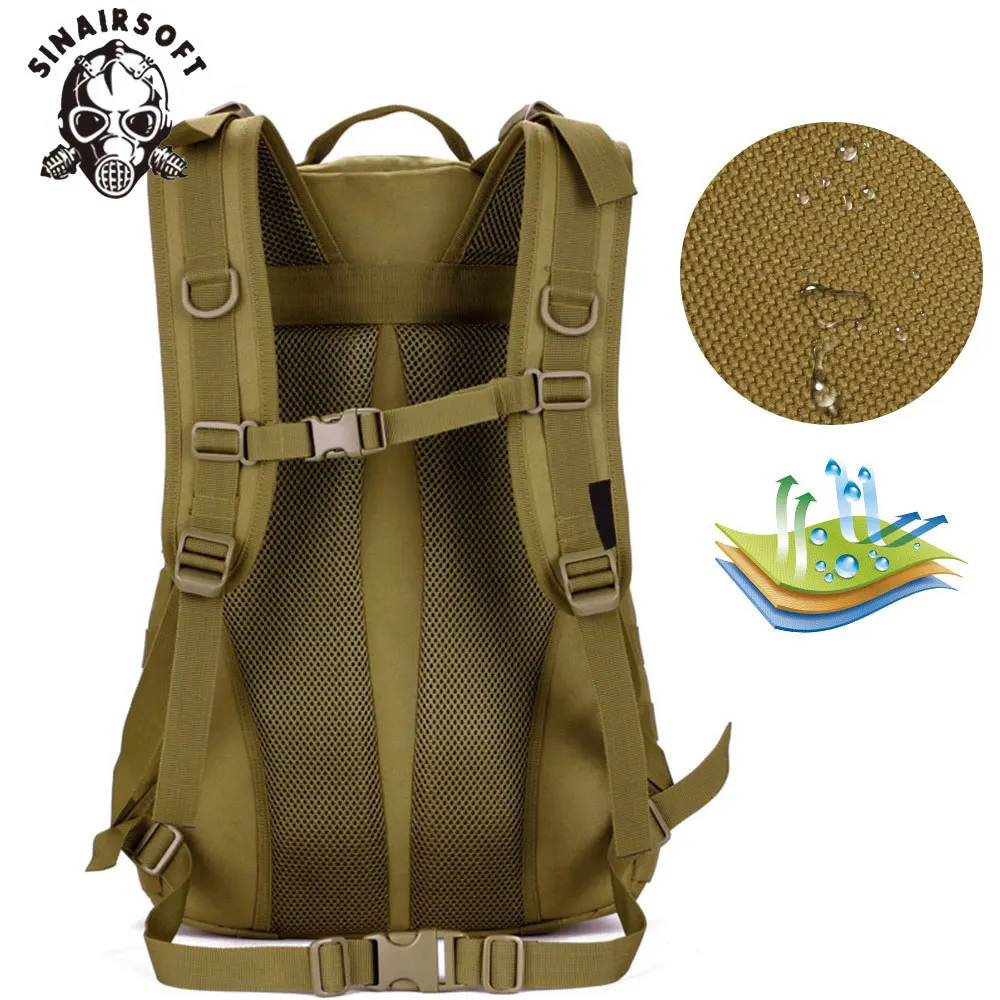 SINAIRSOFT 25л рюкзак для кемпинга Водонепроницаемый Рюкзак Molle военный школьный рюкзак тактический спортивный походный велосипедный рюкзак LY0020
