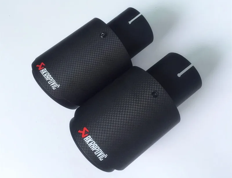 1 шт. B матовый Akrapovic выхлоп автомобиля углеродный выхлоп наконечник автомобиля-Стайлинг выхлопной трубы глушитель наконечник из углеродного волокна выхлопной наконечник