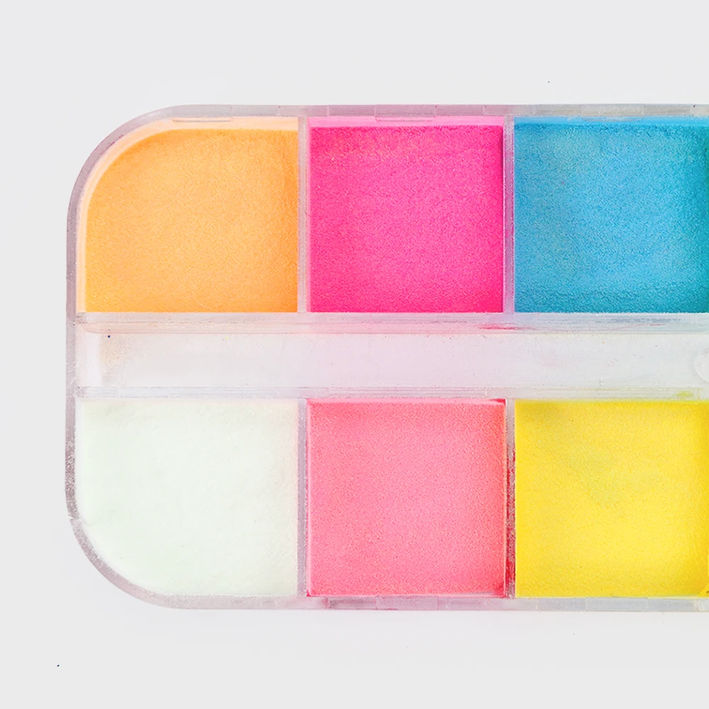 1 чехол светящийся порошок блеск для ногтей пыль голографический пигмент