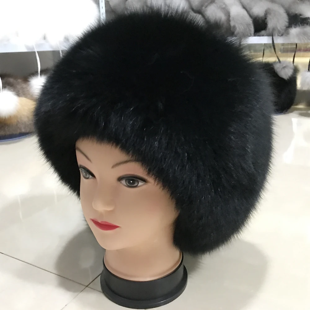 2020 Новый Poppular из натурального меха лисы зимняя шапка для женщин Регулируемый