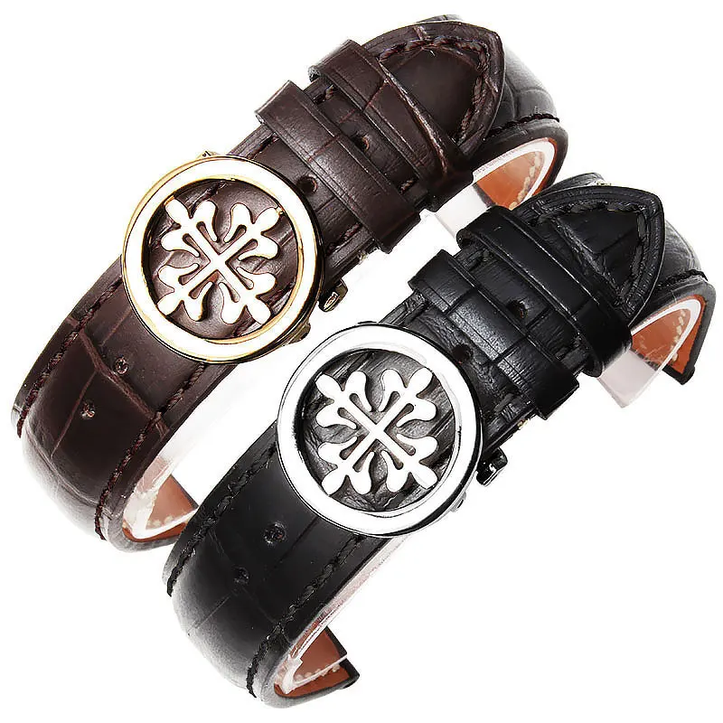 Кожаный браслет подходит для наручных часов patek philpe ремешок из коровьей кожи