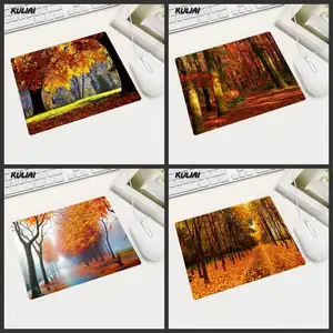 Коврик для компьютерной мыши XGZ, простой в использовании, нескользящий, для осеннего пейзажа, дома и офиса, маленький размер, с 3D принтом, портативный