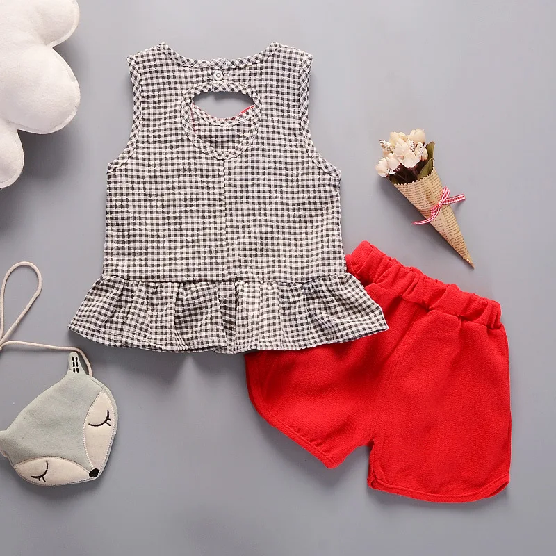 BibiCola/комплект одежды для маленьких девочек хлопковые спортивные костюмы летняя