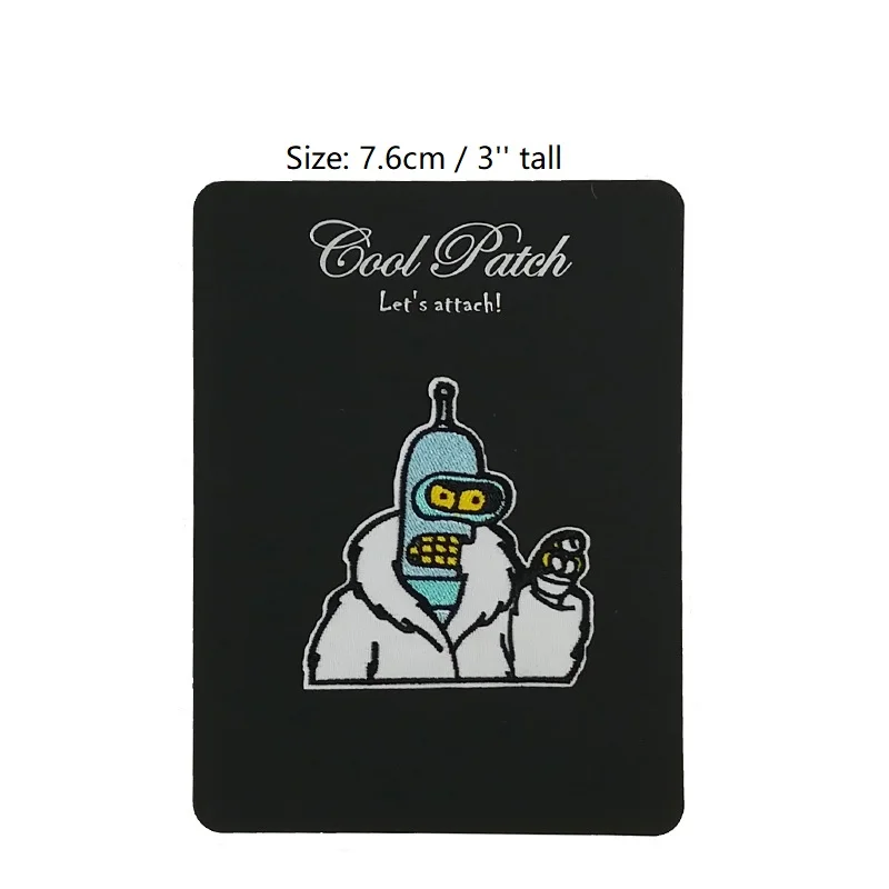 Bender гибкий Родригес анимированные телевизионные серии вышитые новые патчи с