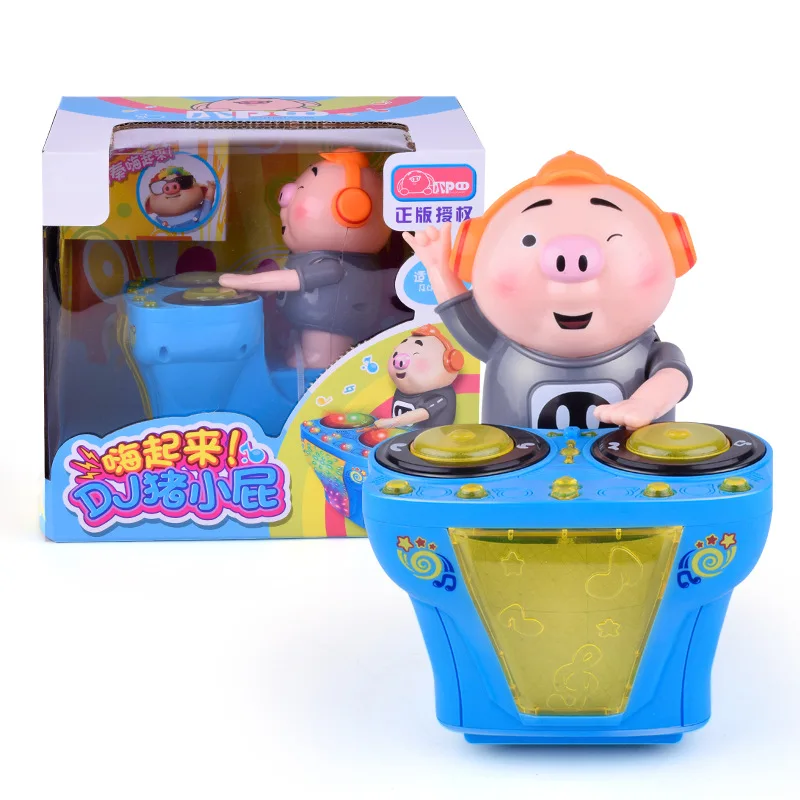 New Pig DJ bar music dance seaweed song electric toy car cartoon glow pig | Игрушки и хобби