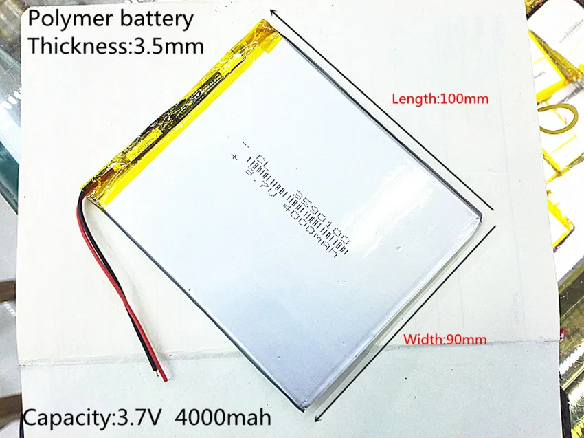 

3.7V,4000mAH (polymer lithium ion battery) Li-ion battery for tablet pc 7 inch 8 inch 9inch 3590100 Free Shipping