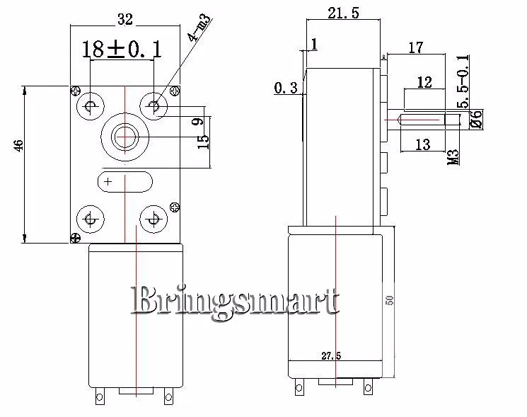 Bringsmart JGY-395 высокий крутящий момент 12V червь Шестерни мотор червячным Шестерни редуктор скорости для низкая Скорость долгий срок службы самоблокирующийся Шестерни двигатель постоянного тока