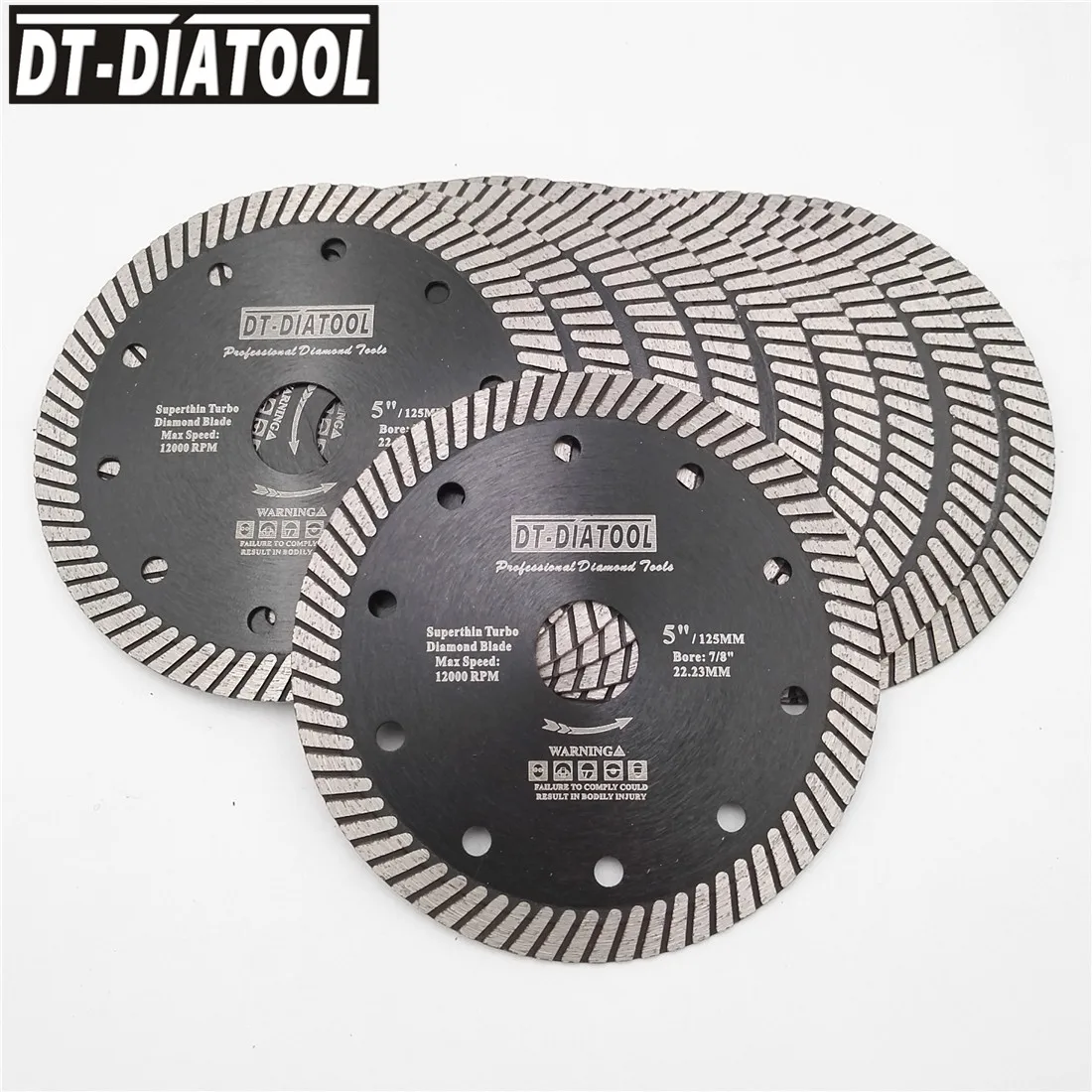 DT-DIATOOL 10 шт. 125 мм/5 &quotАлмазные супер тонкие режущие дисковые пилы для керамической