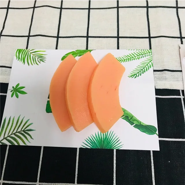 Cantaloupe slices 3 шт высокое искусственное фруктовое поддельное моделирование клубника модель манго Орнамент Ремесло фотографии реквизит Рождественское украшение для окон - Цвет: Cantaloupe slices