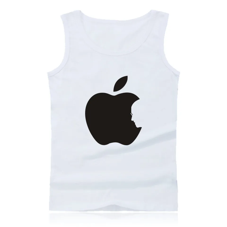 Модные хлопковые топы на бретельках Apple Steve Jobs 4 цвета забавная Повседневная