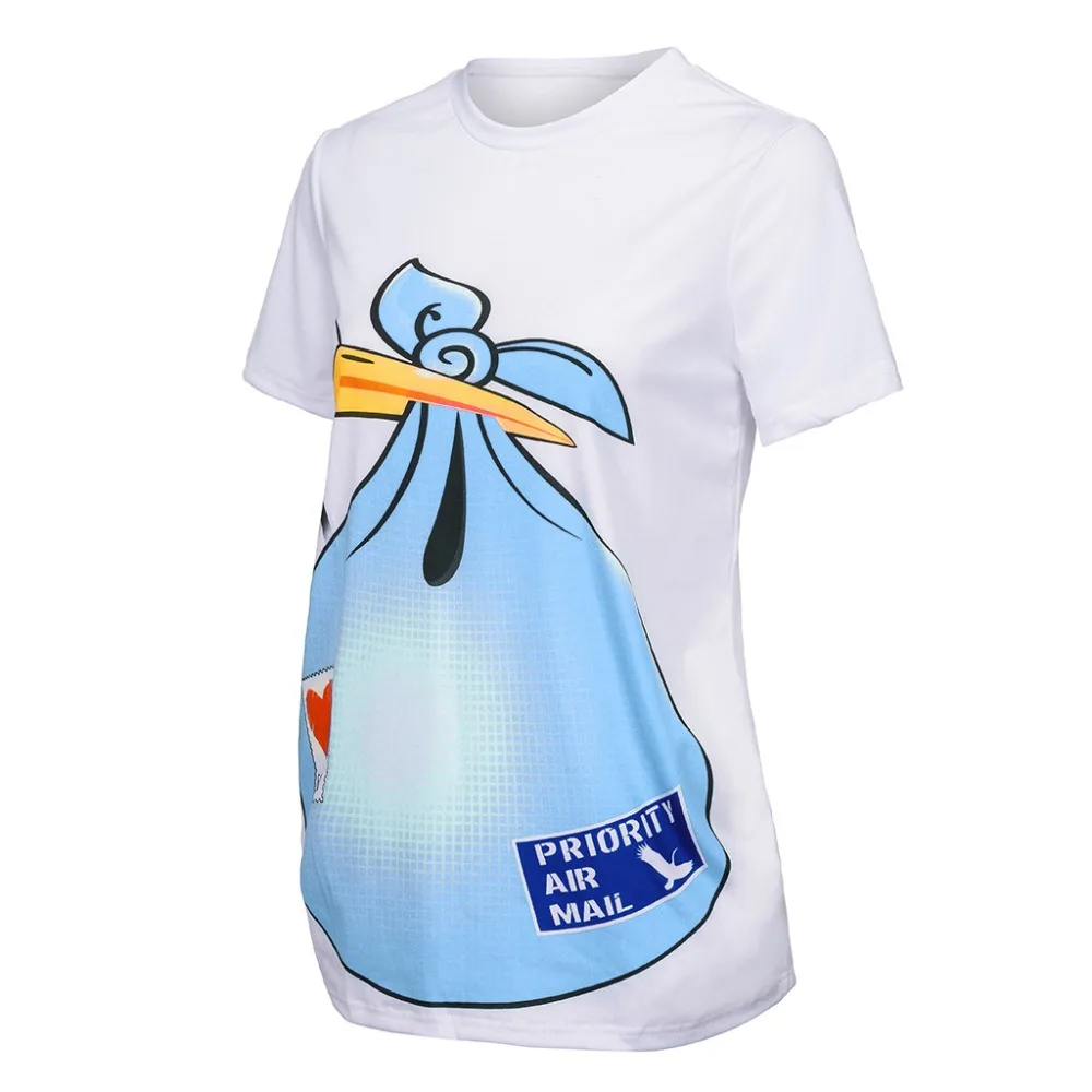 Maternity T-shirt 2019 Women Cotton Clothes Funny Top Short T shirt for Pregnant Photo Props Plus Size Tees | Мать и ребенок