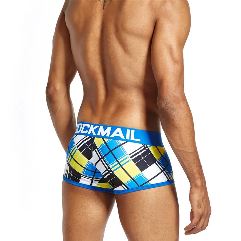 JOCKMAIL, сексуальное мужское нижнее белье, боксеры, для мужчин, игривое, для геев, нижнее белье, calzoncillos, слипы, низкая талия, дышащий, шелк, рисунок с героями мультфильмов