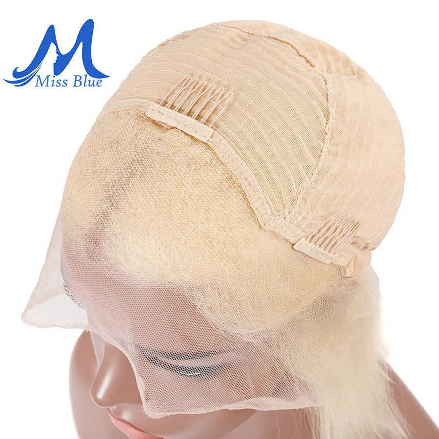 Missblue кружевные передние человеческие волосы парики для черных женщин прямые 613 блонд короткий Боб кружевные парики бразильские волосы предварительно выщипанные волосы