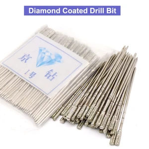 20 шт. 1  2,3 мм прочные сверла с алмазным покрытием, твердые биты, игла для ювелирных изделий, керамика, нефрит, агат, стекло, янтарный