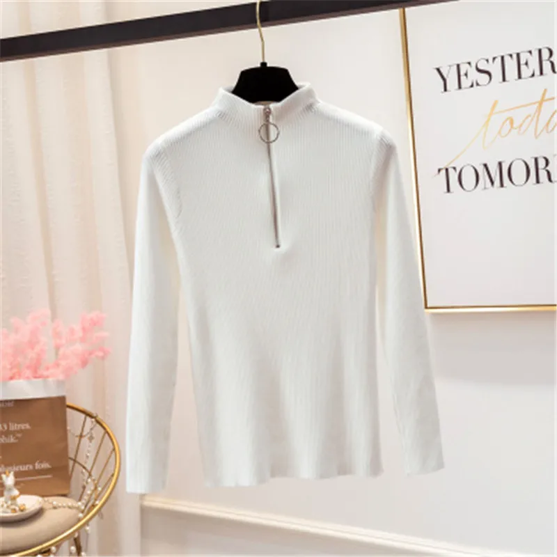 zipper Sweater 2019 NEW Autumn winter Women pullover sexy female sweater o-neck Knitted Slim pullovers pull PZ735 | Женская одежда