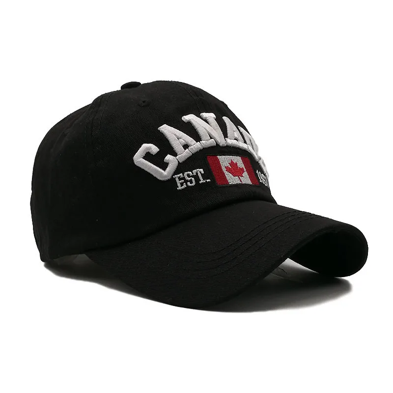 Qujihai хлопок Hat Бейсбол Кепки Канада плоский est 1967 встроенные snapback шляпу S Для