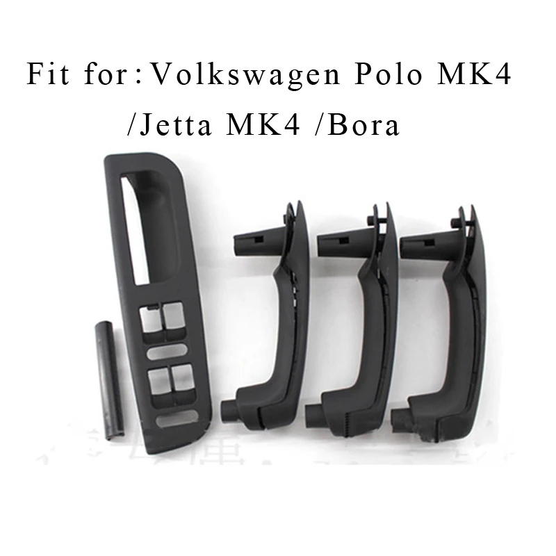 1 компл. Автомобильные чехлы для VW Passat B5 B5.5 Volkswagen Jetta Bora Golf 4 MK4 Кнопка стеклоподъемника панель дверная ручка LHD аксессуары - Цвет: 1 set black B