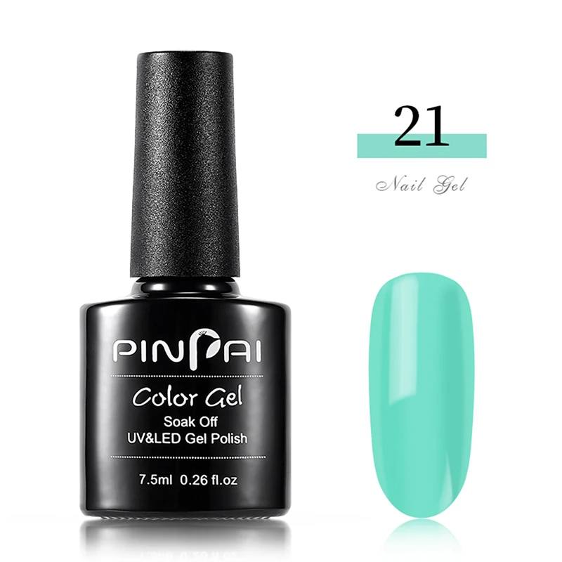 NO.21 Pinpai 64 Цвета УФ-гель для ногтей Полупостоянный 7,5 мл Гибридный СВЕТОДИОДНЫЙ УФ гель лак удаляющийся замачиванием лаковое гелевое покрытие для ногтей верхнее пальто базовое пальто - Цвет: NO.21