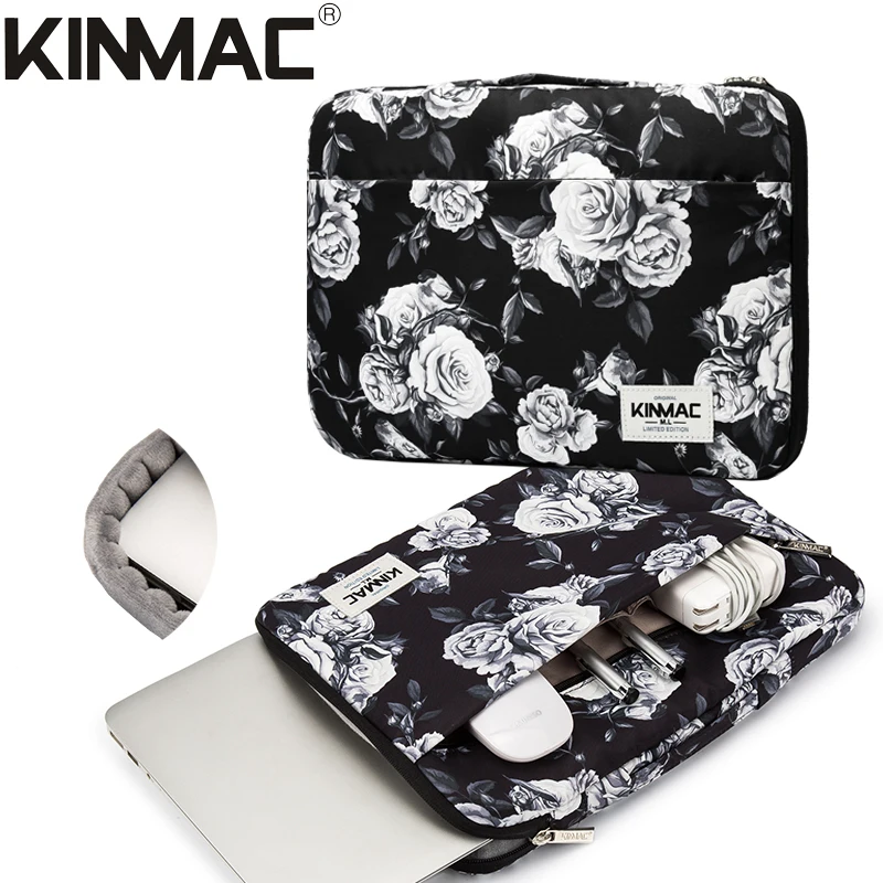 Ударопрочная брендовая сумка для ноутбука Kinmac 12 13 14 15 6 дюйма серая Роза чехол MacBook