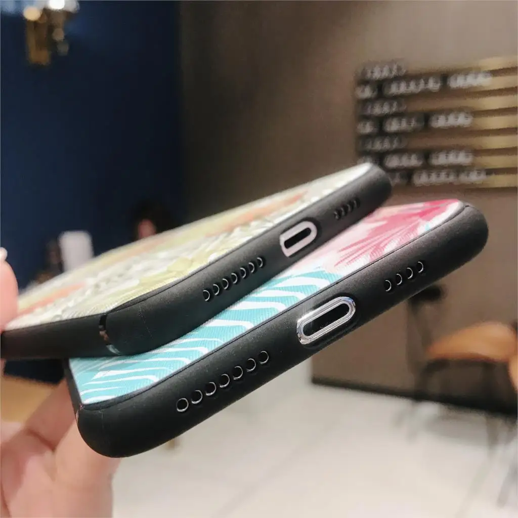 Чехол для iPhone 7 3D рельефный Летний Фруктовый ананас Модный цветочный чехол X XR XS Max