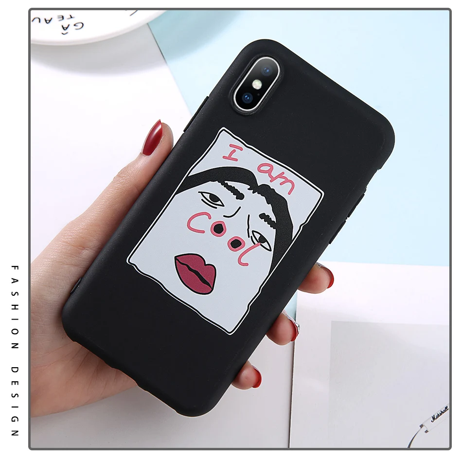 Lovebay чехол для телефона для iPhone 11 6 6 S 7 8 Plus X XR XS 11Pro Max милый мультяшный буквенный олень смайлик Мягкий ТПУ чехол для iPhone