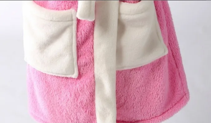 Luoyimeng Cartoon Robe Femme Winter Warm Fannel Bathrobe Long Sleeve Hooded Animal Bridesmaid Robes Women Dressing Gown | Женская одежда