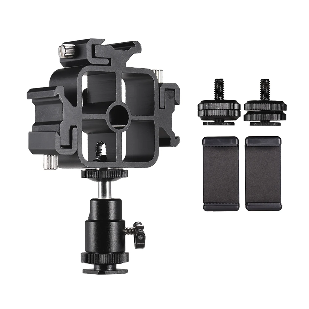 Тройной кронштейн холодного башмака для вспышки Speedlite держатель зонта