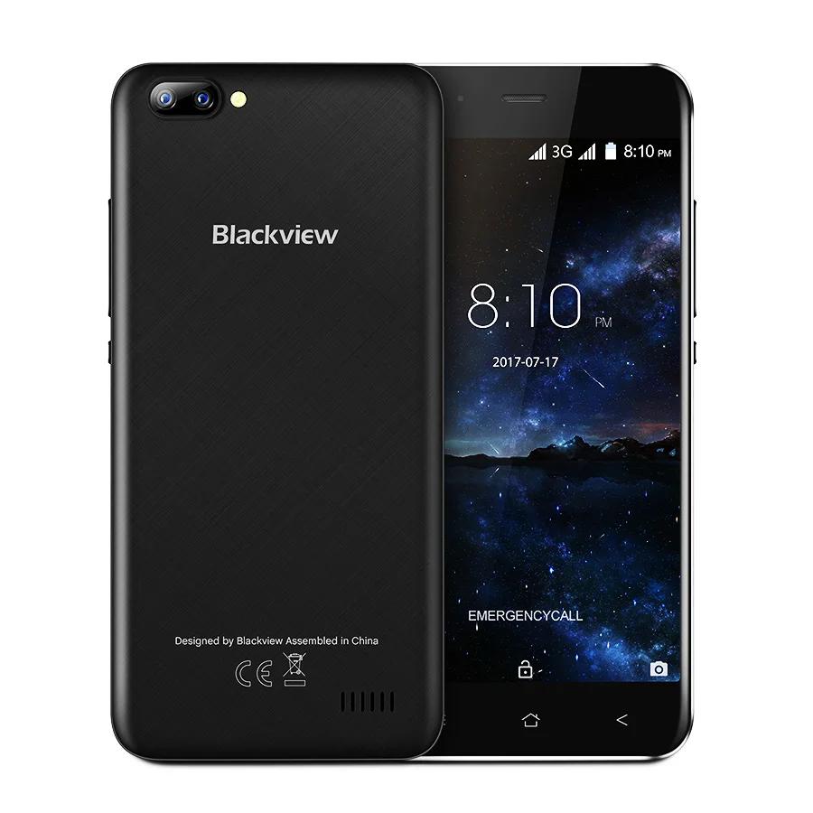 В наличии Blackview A7 Смартфон Android 7 0 MTK6580A четырехъядерный мобильный телефон 1 ГБ ОЗУ 8