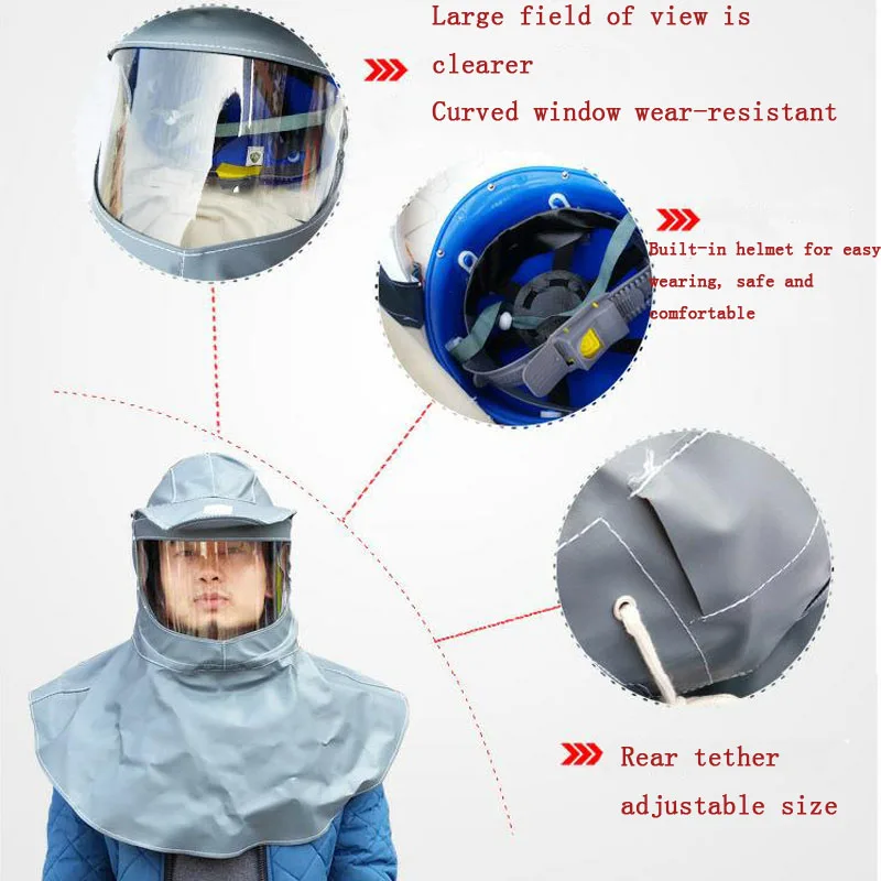 

High Quality Leather Anti-protective Mask Spark Acid And Alkali Oil Splash Welder Welding Work Helmet Mask Protection Cap DFS048