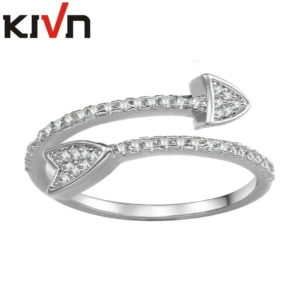 Модные ювелирные изделия KIVN изящные регулируемые фианиты с фианитами свадебные