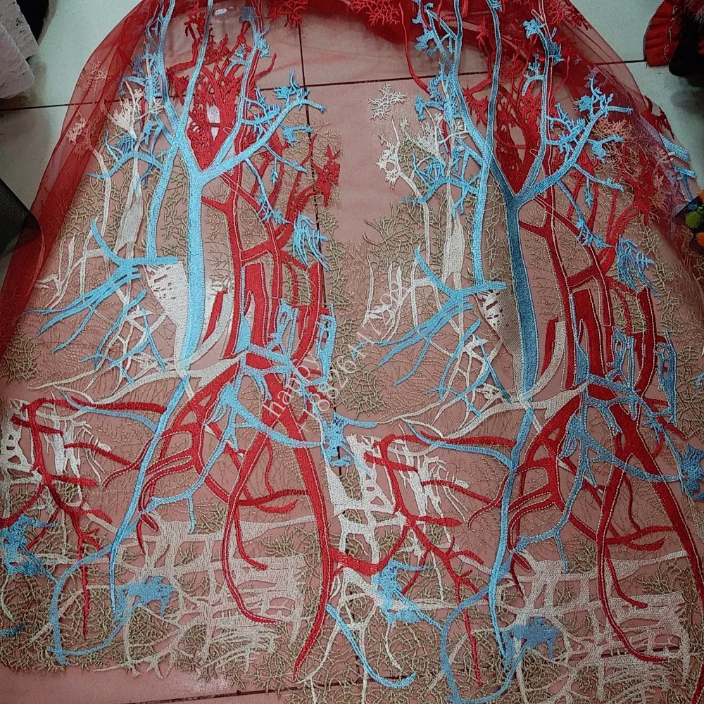 Высококачественное кружево с вышивкой роскошное многоэлементное тканевое