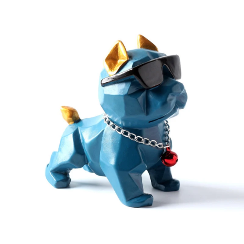 Синий Аксессуары для салона автомобиля украшения Bully Dog украшение автомобиля креативная индивидуальность автомобиль мода моделирование собака кукла автомобильные аксессуары - Название цвета: Синий