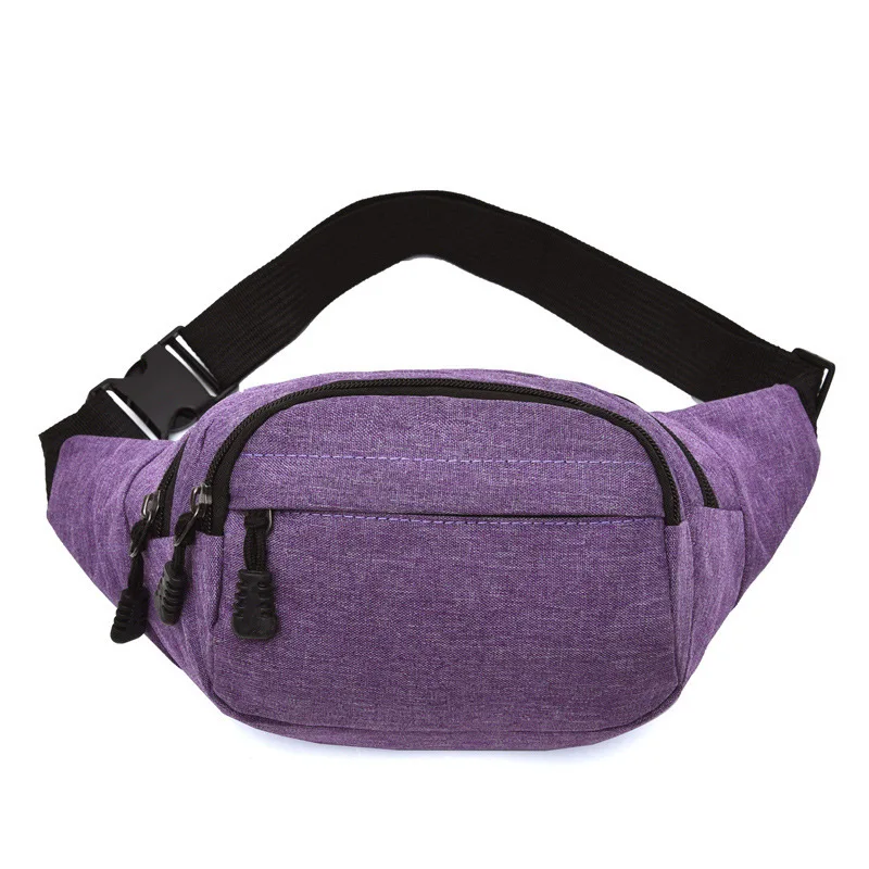 Purple Женская поясная сумка дорожная поясная сумка с несколькими функциями бедра бум грудь поясные сумки с регулируемым поясом bolso cintura - Цвет: Purple