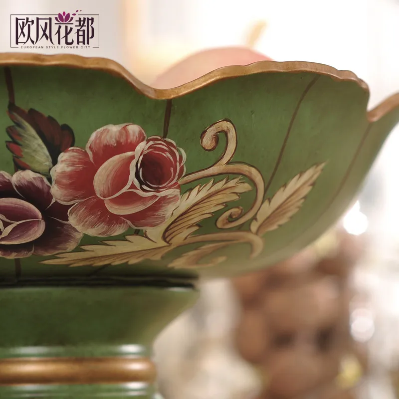 

American Ceramic large fruit plate decoration style living room table table decorations Home Furnishing fruit set
