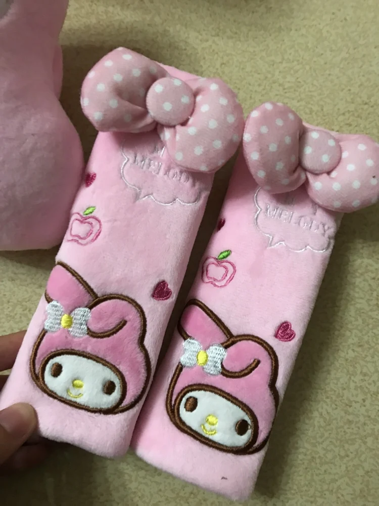 1 пара 29 см Мультфильм My Melody Тоторо Кумамото медведь плюшевый автомобильный ремень безопасности крышка подголовник автомобиля Успокаивающая подушка для шеи мягкая игрушка