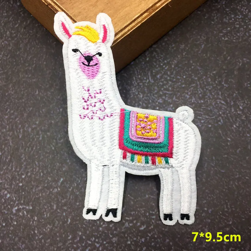 R2647 Llama Альпака аппликация патчи железо на para рубашка одежда Джерси кепки вышитые аксессуары значок на платье 6 шт - Цвет: R2647
