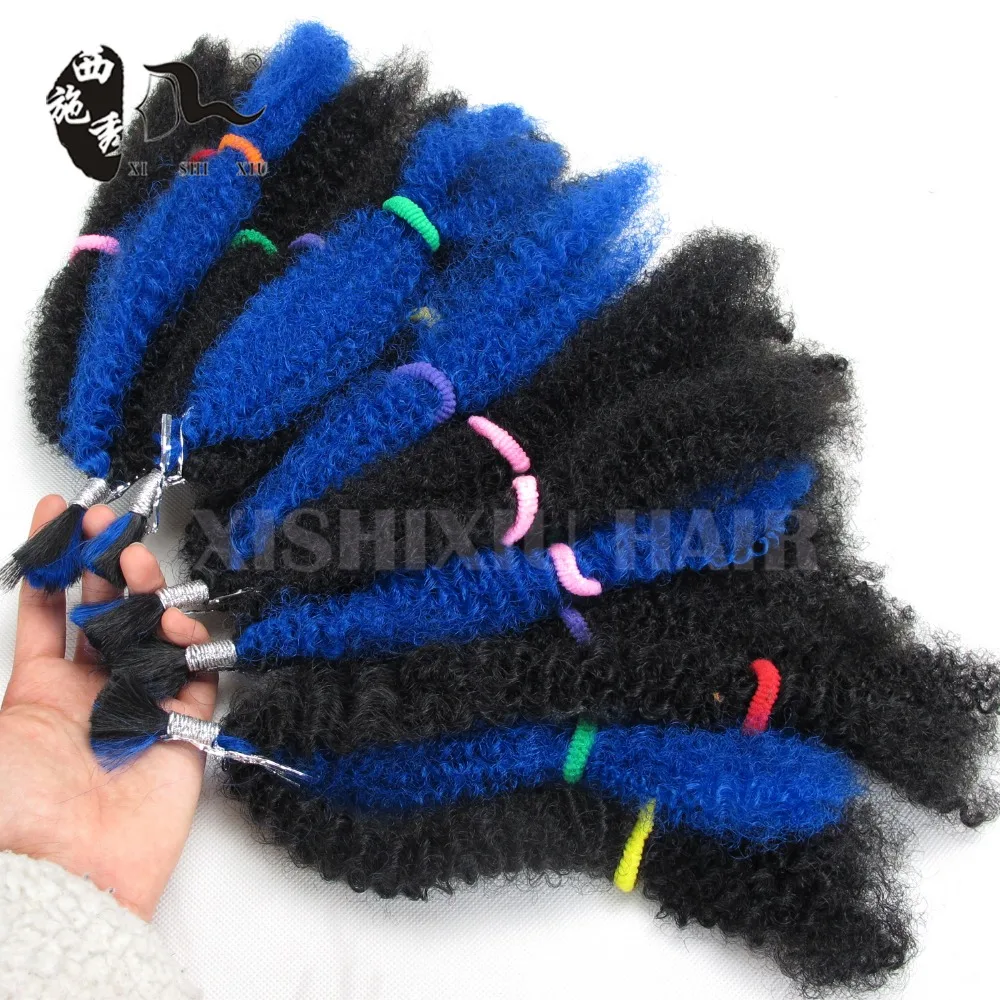 Премиум Afro Kinky Массовая Красота Коллекция 10 &quotColor1B Синтетический Волос Косы