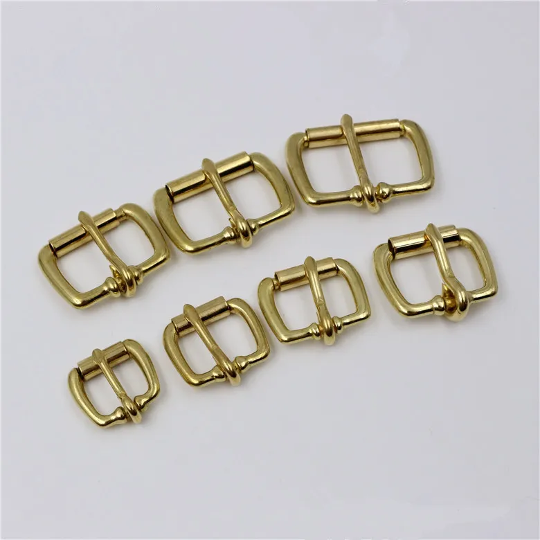 4pcs solid brass Tri-glide belt pin buckle for clothing luggage strap adjustable DIY bag shoes webbing | Дом и сад