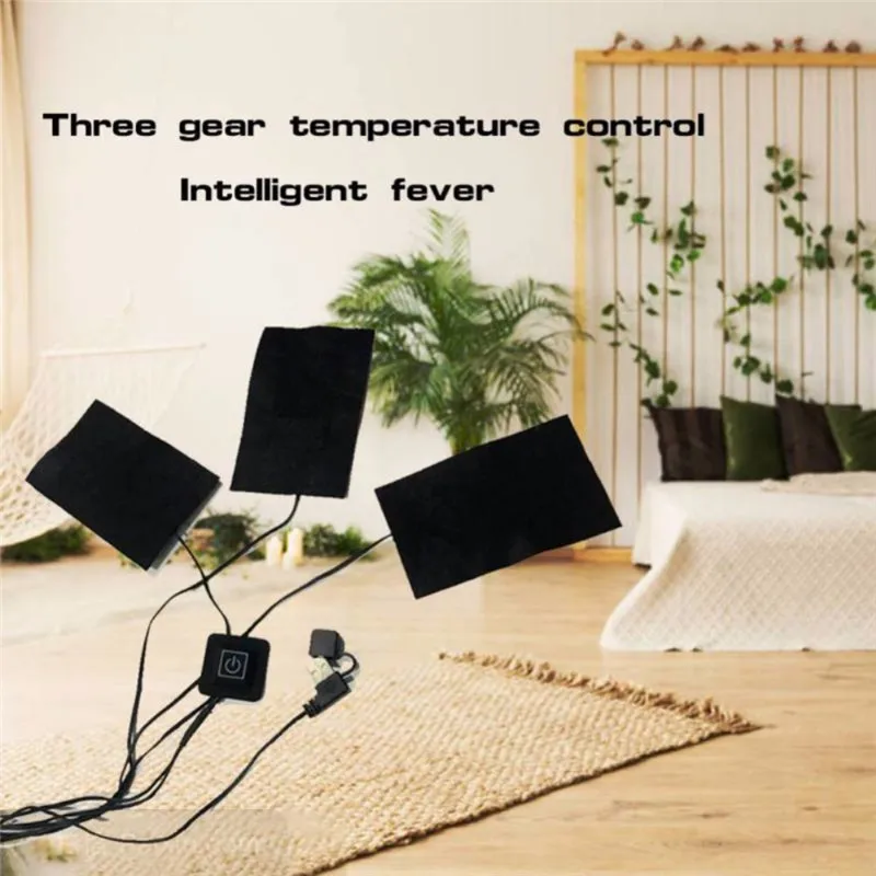 Заряжается от USB Тепловые колодки Водонепроницаемый углеродного волокна грелку