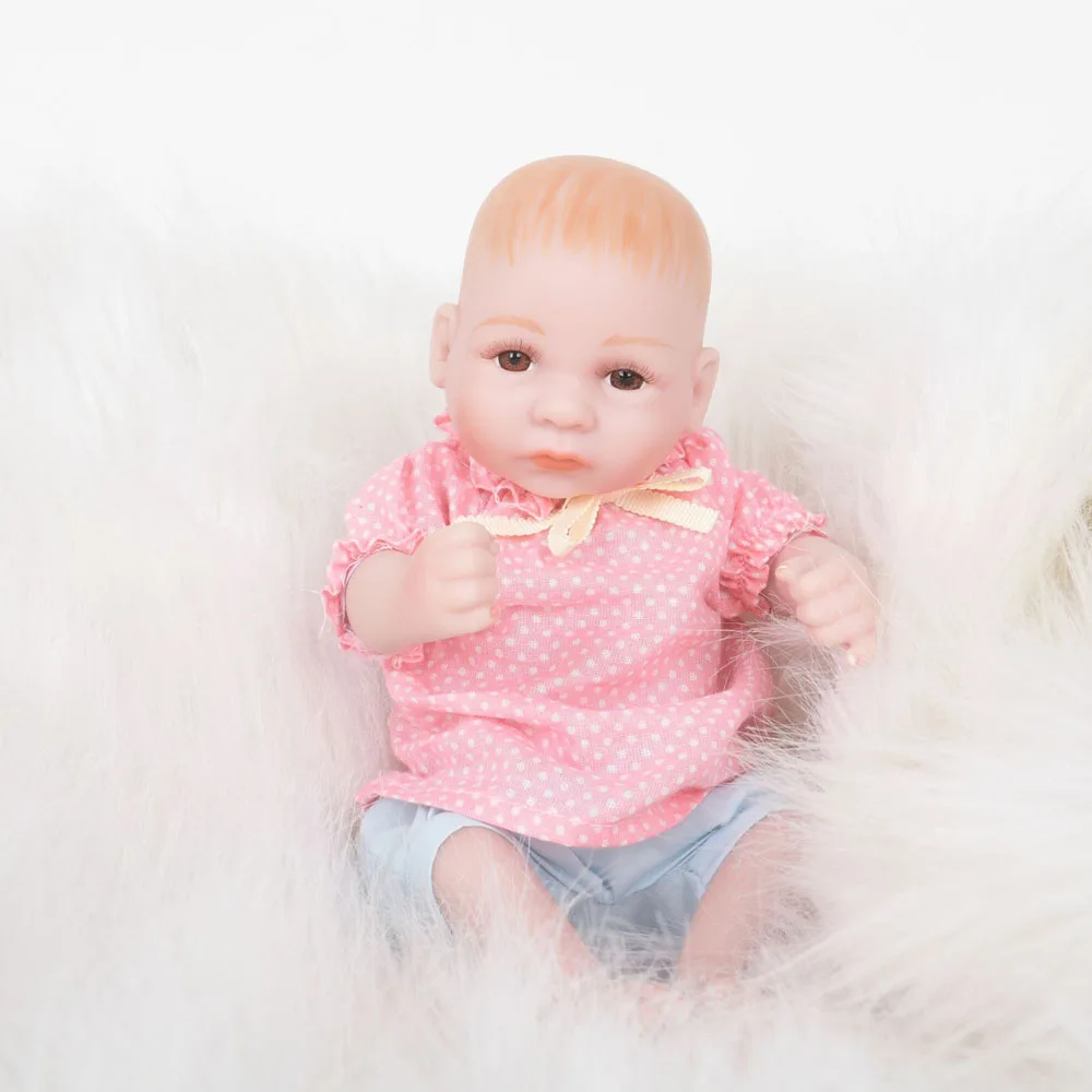 LEOOFU 28 см 11 дюймов Мини bebe Кукла реборн для детей силикона reborn жив Младенцы