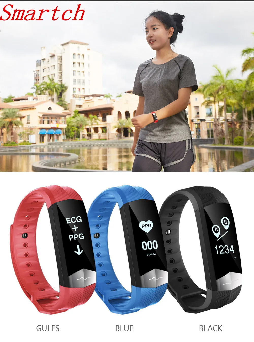 Смарт-браслет Smartch CD01 Health ECG Heart Rate кровяное давление фитнес-трекер умный Браслет